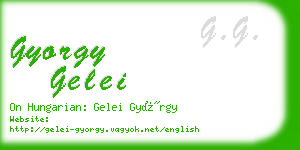 gyorgy gelei business card